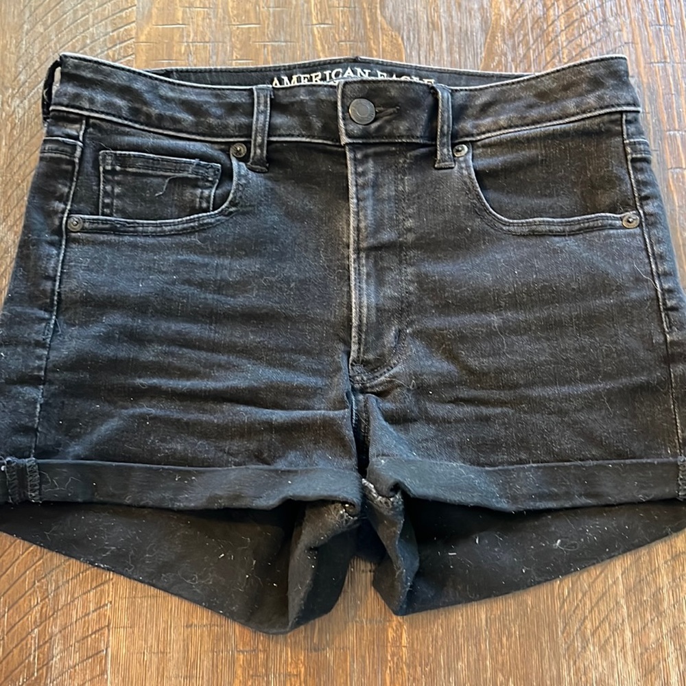 Black Jean shorts size 4
